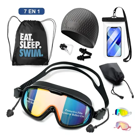 Goggles Y Gorro Kit De Natacion Para Adultos Protección Uv
