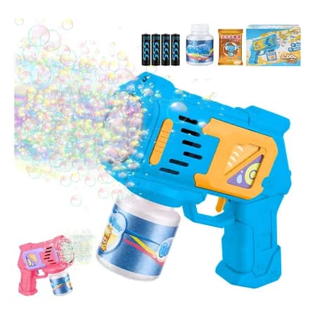 Máquina Pistol De Burbujas Eléctrica Con 10 Burbujas Líquida