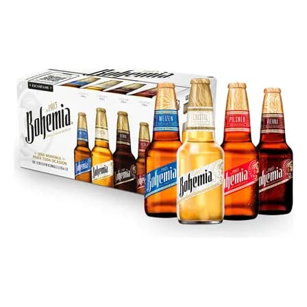 Cerveza Bohemia Variety Cristal 24 Botellas De 355ml