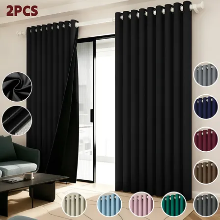 2 Panele Cortinas Blackout Para Ventana 264x214cm Habitacion
