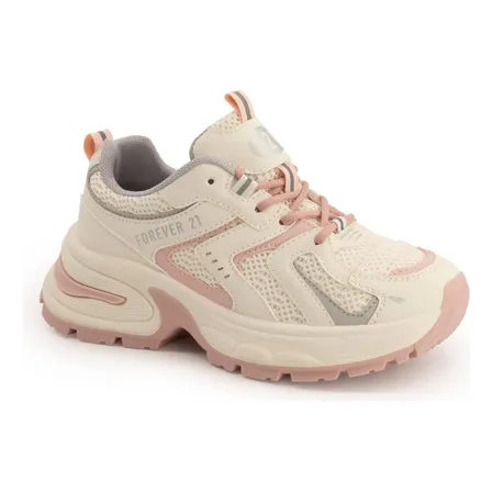 Tenis Mujer Forever 21 Urbano Diseño Moderno Hueso 3641620