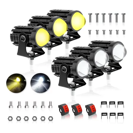 6pcs Faros Led Auxiliares Genérica Luces Para Auto/moto