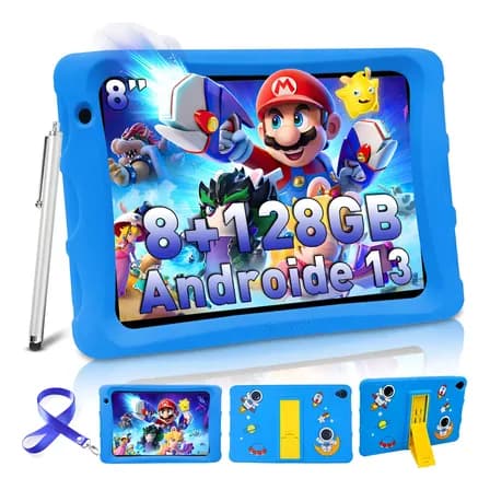Tableta Niños Xgody Smart 8hd128gb+8gb Android13 Con Funda
