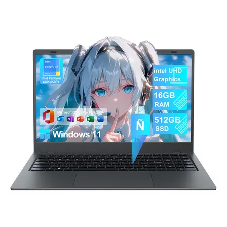 15.6 Laptop Qaelixnote Intel Pentium Gold 6500y 16gb+512gb
