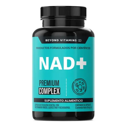 Nad+ | Nr Nicotinamida Ribosa - Con Resveratrol Capsulas, Quercetina, Betaina Hc, Semilla De Uva | Nicotinamide Riboside Sin Sabor - Vitaminas Mujer / Hombre - 30 Cápsulas