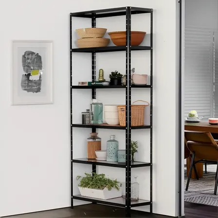 Anaquel Adf-5 Negro 6 Niveles 190x84x30cm Soporta 300kg Acero