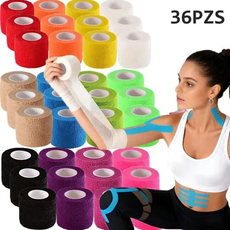 36 Piezas Venda Elástica Autoadherible De 5 M X 4.5 Cm