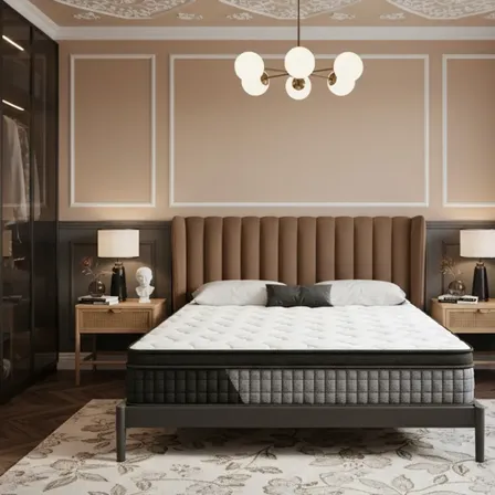 Colchón Matrimonial En Caja Espuma Viscoelástica Ortopédico Blanco