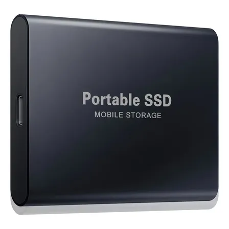 Externo Disco Duro Ssd 2tb Vrcow 2000gb Sólido Mini Portátil Negro