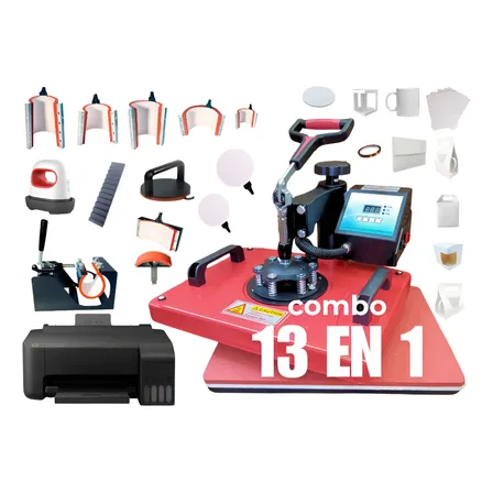 Kit Combo 8 En 1 A 13en1 Sublimación Impresora + Artículos