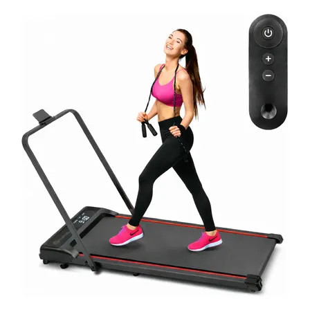 Caminadora Electrica Walking Pad Con Asa Y Control Negro Negro