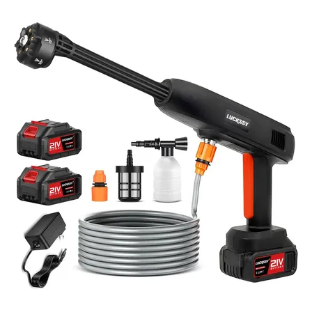 Hidrolavadora Inalámbrica Eléctrica Portátil 6 En 1 Boquilla Negro