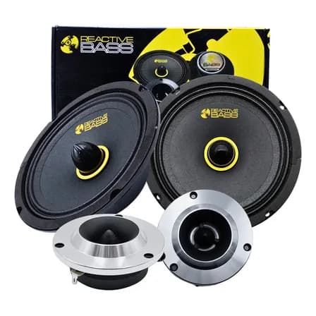 Set De Medios Reactive Bass Rbt-6520s 300 Watts 6.5 2 Medios 2 Tweeters Negro