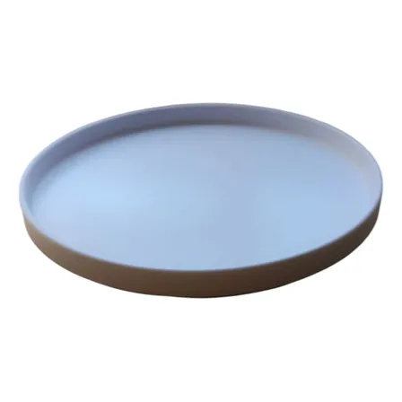 Plato Redondo Con Pestaña 23 Cm Melamina Blanco 12 Pzas