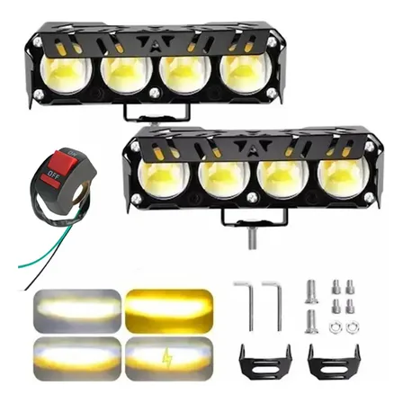 2 Unidades De Luces Led Con Lupa Auxiliar Para Faros Delante