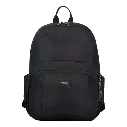 Totto Mochila Mediana Porta Laptop 14 Color Negro | Escuela - Oficina - Viaje | 15 L - Trik M Liso