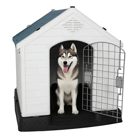 Casa Para Perros Raza G R A N D E Con Puerta Q Perrón +de 1m