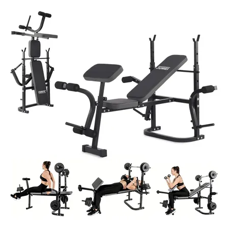 Banco Para Ejercicio Jumei Fitness Musculacion Inclinado Gym - Negro