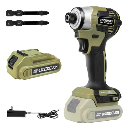 Atornillador De Impacto Inalámbrico Edoevom Ew173 20v 2.0 Ah