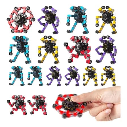 24pzs Fidget Spinners Transformables Para Niños Y Adultos