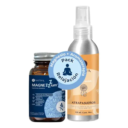 Magnezzzium + Spray Atrapasueños |glicinato De Magnesio Quelado + Hongo Reishi + L-teanina + Gaba | Suplemento Natural Dormir Bien Sin Melatonina | Ingredientes Certificados 60 Cápsulas Veganas