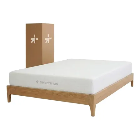 Colchón Matrimonial Memory Foam 190 X 18 X 135cm Espuma Ergonómico Firme Ortopédico Selectshop Color Blanco