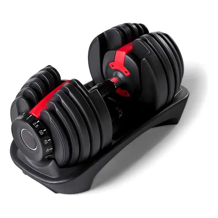 Mancuerna Ajustable X-rush 24 Kg Selector De Peso Sistema De Bloqueo Seguro Diseño Compacto Discos De Acero Recubiertos En Pvc Para Entrenamiento Progresivo En Casa O Gym Negro