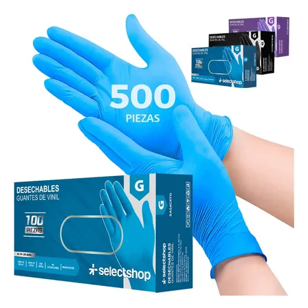 Guantes De Nitrilo Libre De Latex Sin Polvo Azul Negro