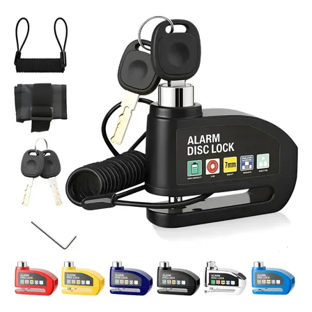 110db Candado De Disco Para Moto Con Alarma Impermeable