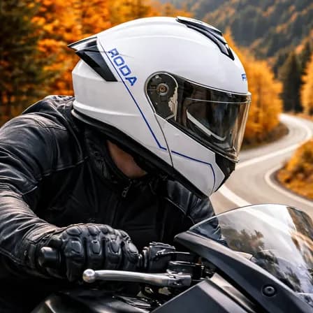 Casco Roda Perlado Aleron Deportivo Abatible Pareja Dot