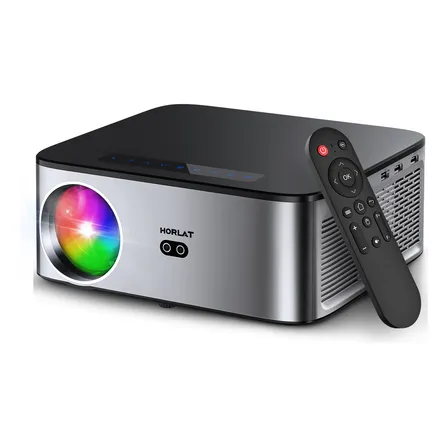 Proyector 26000lm Led Horlat T09b 4k Android Bluetooth Wi-fi Gris