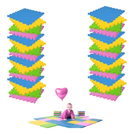 Tapete 32pzs 60x60 Cm Piso Eva Fácil Montaje Antiderrapante