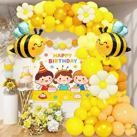 Kit De Globos Abeja Margarita Fiesta Cumpleaños Decoracion