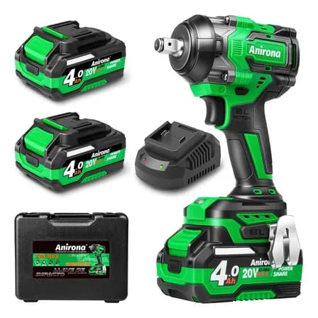 Llave De Impacto Inalámbrico Anirona 850nm 2 Baterías 4.0 Ah