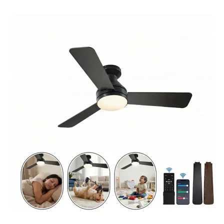 Ventilador De Techo Con Luz Moderno 52 Pulgadas Inteligente
