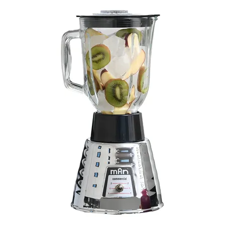 Licuadora Man 1.5l Vaso Vidrio 2 Velocidades 700w Acero Inoxidable