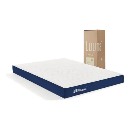 Colchón En Caja Luuna Basics 1 100% Espuma, Queen Color Azul Marino