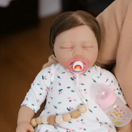 Rebirth Muñeca 55cm Chica Realista Cabello Implantado A Mano