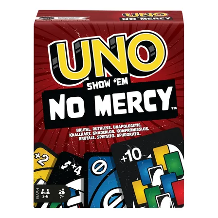 Uno Juego Cartas No Mercy Edición Despiadada 7 Años+