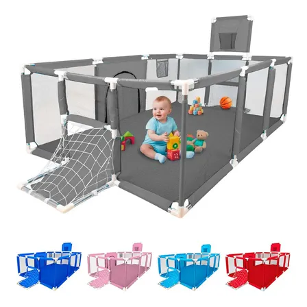 Corral Bebe Gimnasio De Juegos Porterías Y Tablero Infantil