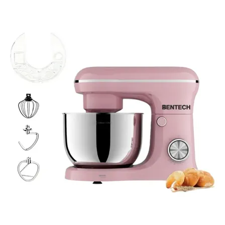 Batidora De Pedestal 3 En 1 Kitchen 5l 10 Velocidades 120v Color Rosa Frecuencia 60hz