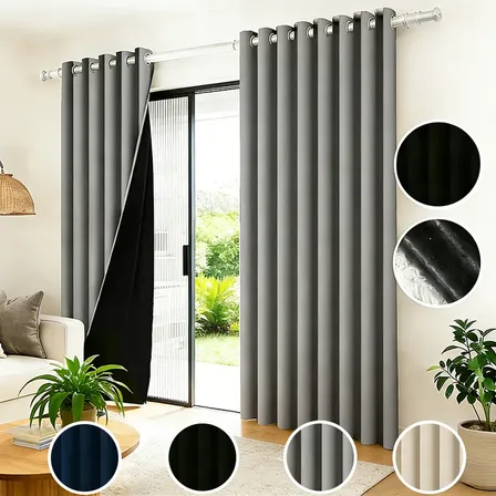 Cortina Blackout Opaca Ventana 264x214cm Dormitorio 2 Panele