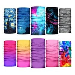 Evd-x Bandana 10 Pack Bufanda Mascara Balaclava Cuellera Multiusos Protección Sol Motocicleta Ciclismo Táctico Afull304