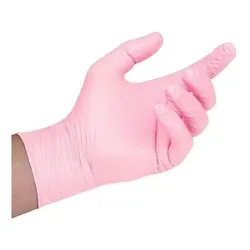 Guantes De Látex Ambidem Plus - Caja C/100 Piezas Color Rosa Con Polvo Sí Talla S Unidades Por Envase 100