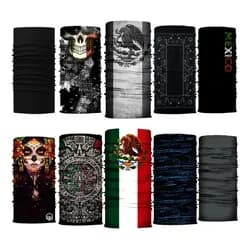 Evd-x Bandana 10 Pack - Bufanda Mascara Balaclava Tubular Multiusos Protección Sol Motocicleta Ciclismo Táctico 301