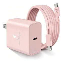 45w cargador para Samsung cargador rápida tipo c compatible con Samsung S23 S24 S25 Ultra S23+ S24+ S25+ A56 A36 A55 A54 A35 A34 carga rápida pd 45w 2 metros Cerobby