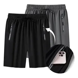 2 Pcs Short Cómodo Suelto Ejercicio Correr Gym Para Hombre